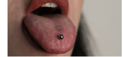 Иллюстрация прокола языка